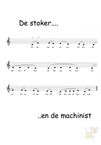 Bladmuziek/sheet music De stoker en de machinist - Gerrit de Marez Oyens en Han G. Hoekstra